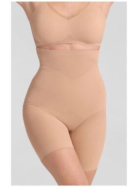 NWT HONEYLOVE SuperPower Shorts Women’s All-Over Sculpt Shapewear in Sand Sz XS